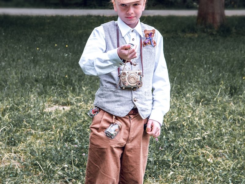 Child Wearing Steampunk Costume