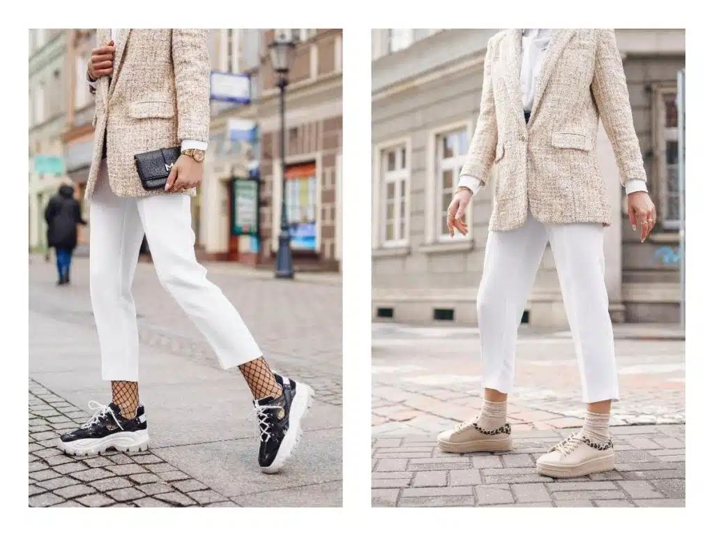 pantalon blanc femme